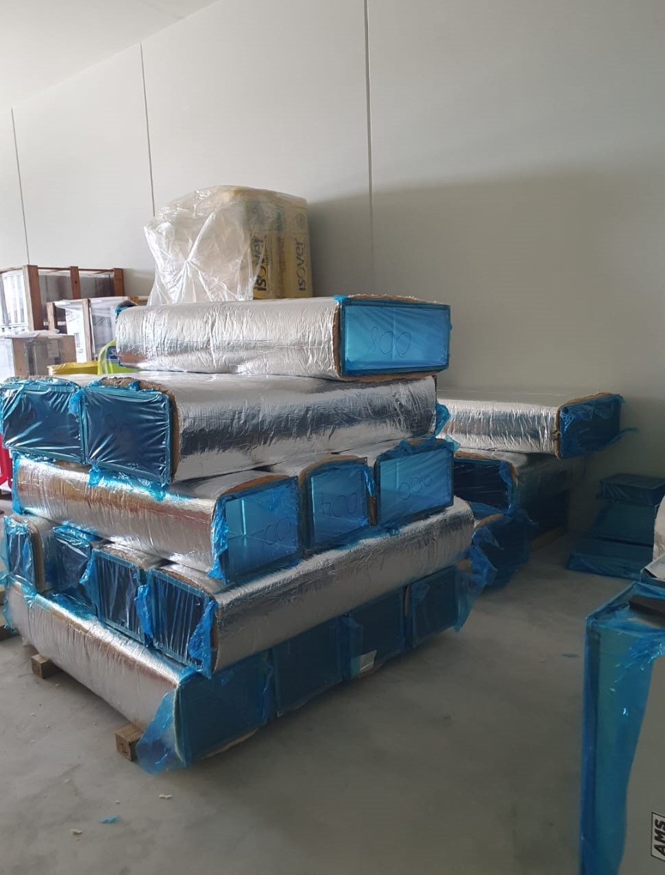 insulation on a pallet ready to be installed