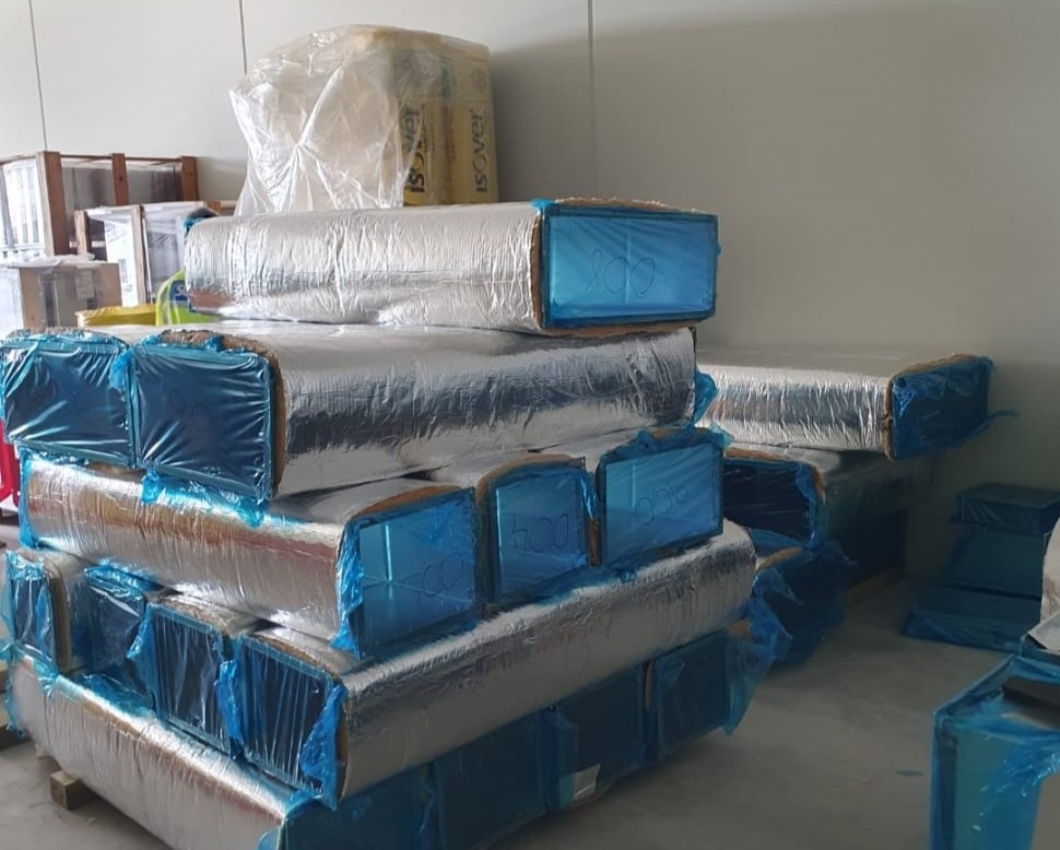 insulation on a pallet ready to be installed